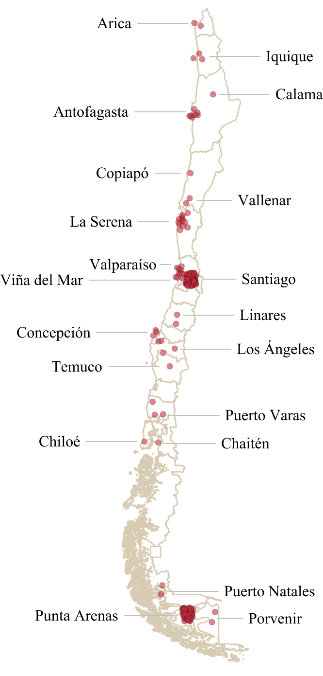 Map of Chile